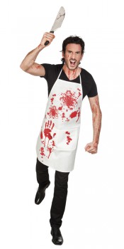 blutige Schürze Gr. M/L Kochschürze Mottoparty Zombie Horror Halloween Party Kostüm