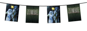 Wimpelkette Zombie 6m Flagge Deko Halloween Party Grusel