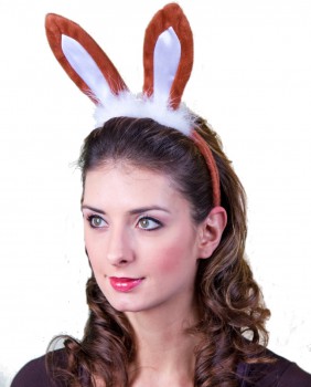 braune Hasenohren Hase Bunny Ohren Karneval Fasching JGA Ostern