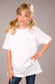weißes T-Shirt Kinder Gr.134-140 weiß Kostüm Karneval Fasching Eisbär