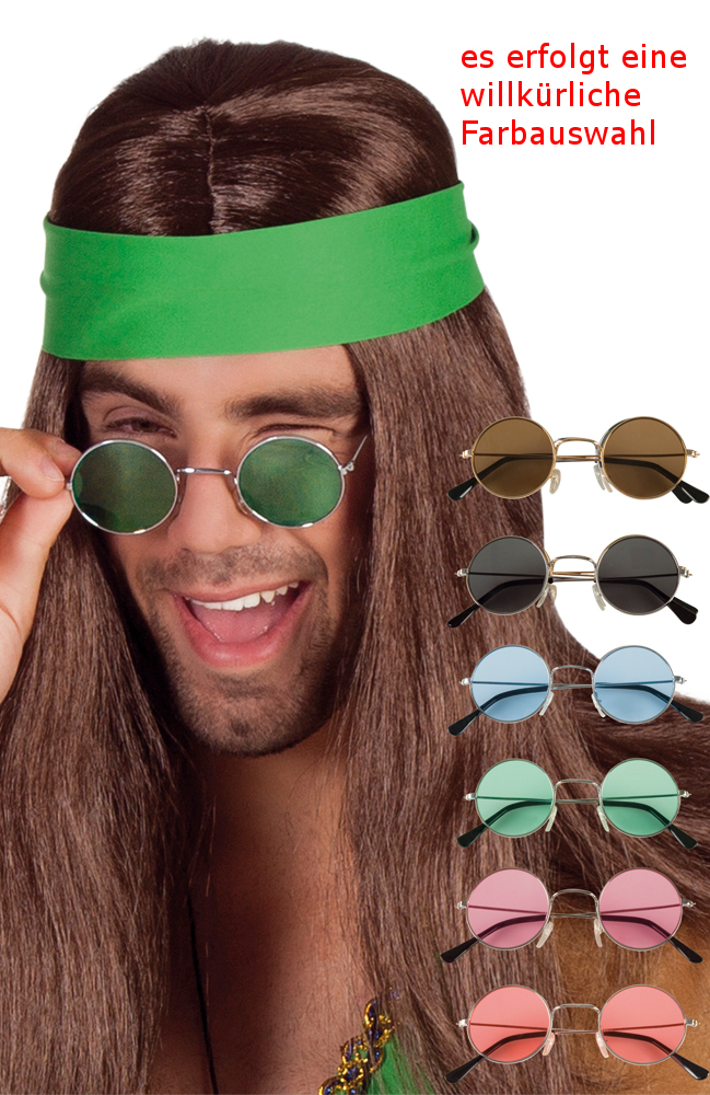 Prisma-Hippiebrille für Erwachsene 60er Jahre rosafarben , günstige  Faschings Accessoires & Zubehör bei Karneval Megastore