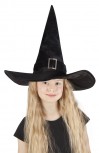 schwarzer Samt-Hexenhut Schnalle Hexe Hut Kinder Halloween
