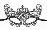 schwarze königliche Augenmaske Spitzen Gothic Venezianisch Maske Gesicht Karneval
