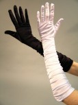 Schwarze Satinhandschuhe Charleston Handschuhe Karneval Fasching