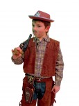braune Cowboyweste Gr. 128/140 Sheriff Cowboy Weste Western Kinder Karneval Fasching