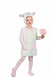 kleines Lämmchen Lamm Kleid Gr.116/128 Mädchen Kinder Kostüm Tier Party Karneval
