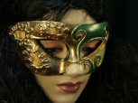 grüne Domino Maske Dominomaske Karneval Fasching
