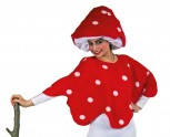 Erwachsenen Fliegenpilz Kostüm Überwurf Hut Pilz Karneval Fasching