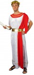 Cäsar Römer Kostüm Toga mit Schärpe und goldenem Gürtel Antike Karneval