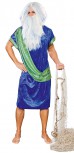 blau grünes Poseidon Kostüm Neptun Gewand Wassermann Kostüm mit Schärpe Meeresgott