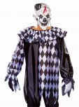 schwarz weißer Grusel Pantomime Clown Pierrot mit Kragen Gr. 58/60 Halloween
