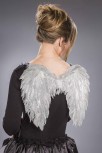 silberne beglitterte Engelsflügel Engel Flügel Federflügel 32 cm x 42 cm