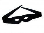 schwarze Domino Maske mit Bindebändern Augenmaske Party