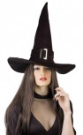 schwarzer Samt-Hexenhut mit Schnalle Hexe Hut Halloween