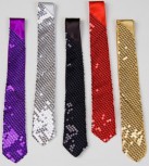 Paillettenkrawatte Krawatte Binden schwarz rot silber gold lila untersch.Farben