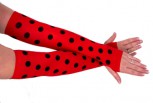 Marienkäfer rote Armstulpen m. schwarzen Punkten Käfer Kostüm