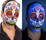 Tag der Toten Maske mit gelben Zähnen Herr Day of the Dead Mexiko Karneval