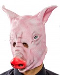 Schwein Maske rosane Schweinemaske Tier Karneval Fasching