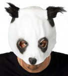 weiße kinnfreie Pandabär Panda Bär Maske Karneval Fasching Tier