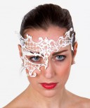 weiße Augenmaske aus Spitze Maskerade Maske Ball Domino Venezia Karneval Fasching