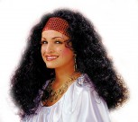 schwarze Perücke Zigeunerin Esmeralda Hellseherin Karneval