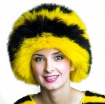 gelb schwarze Perücke Biene Hummel Wespe Tier Karneval Fasching