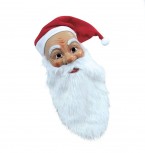 Nikolaus Maske mit Mütze Weihnachtsmann Nikolausmaske Weihnachtsmannmaske