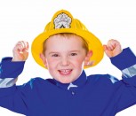 gelber Feuerwehrhelm Kinder Feuerwehrmann Helm Hut Karneval Fasching
