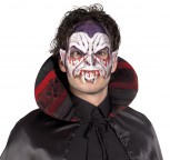blutverschmierte Vampirmaske Vampir Halbmaske mit Zähnen Halloween Horror