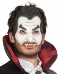 Vampir Maske Halbmaske mit Zähnen Vampirmaske Grusel Halloween Karneval Fasching