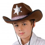 brauner Cowboyhut mit Stern Cowboy Kinder Gr. 52 Kindercowboyhut Karneval Fasching