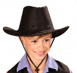 schwarzer Cowboyhut ohne Stern Cowboy Kinder Gr. 55 Kindercowboyhut Karneval Fasching