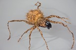 braune gefleckte Spinne 60 cm überdimensional Halloween Horror Deko Party Grusel