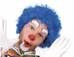 blaue Clown Perücke Curly Karneval Fasching Party Clownperücke Kindergeburtstag
