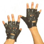 Rocker Handschuhe Nieten Punk Karneval Fasching