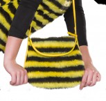 gelb schwarze Bienentasche Biene Tasche 25cm x 20cm Umhängetasche Karneval Fasching Accessoires