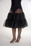 langer schwarzer Petticoat 55 cm Kostüm Rock Karneval Fasching