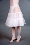 langer weißer Petticoat 55 cm Kostüm Rock Karneval Fasching