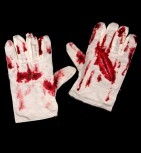 Handschuhe mit Blut und Wunde Metzger Schlachter Horror Grusel Halloween