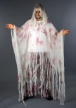 weiße blutige Kutte Handabdrücke Zombie Geist Kostüm Halloween Grusel