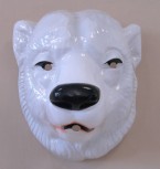 Eisbär Maske Tiermaske Karneval Fasching Maske Erwachsener