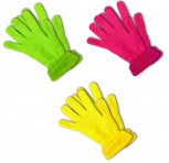 Neon Handschuhe Schwarzlicht UV-geeignet retro 80er Jahre untersch. Farben