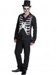 Skelett Weste leuchtet im Dunkeln Kostüm Halloween Skelettkostüm