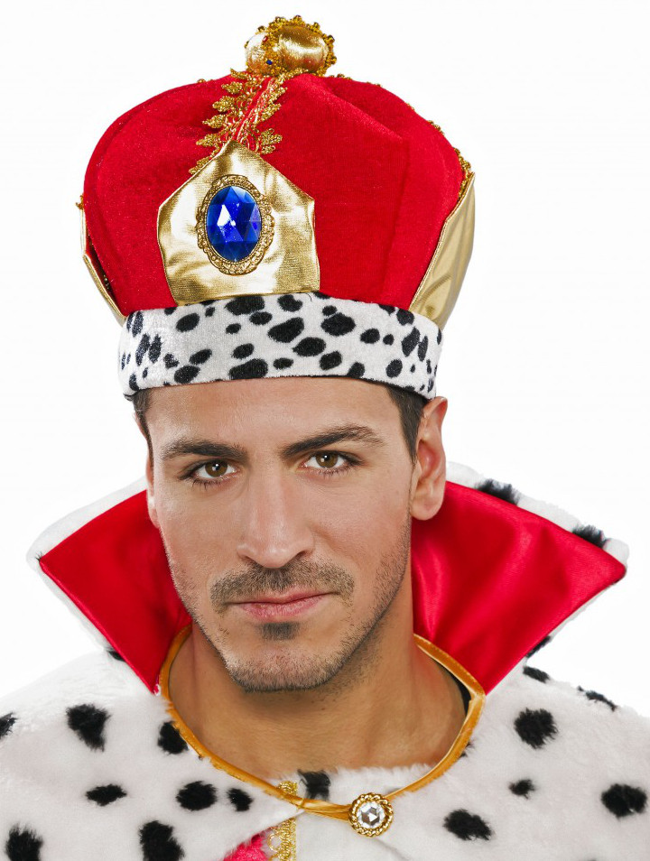 prunkvolle Krone Deluxe Samt König Königskrone Größe 59 Karneval Party ...