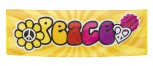 Banner Peace Hippie 220 cm x 74 cm Dekoration Flower Power Peace Herz